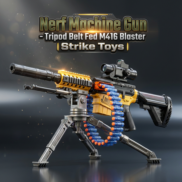 Nerf Machine Gun - Tripod Belt Fed M416 Blaster | Strike Toys