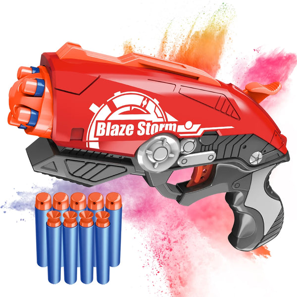 pistolets nerf à platine rouge à 5 balles