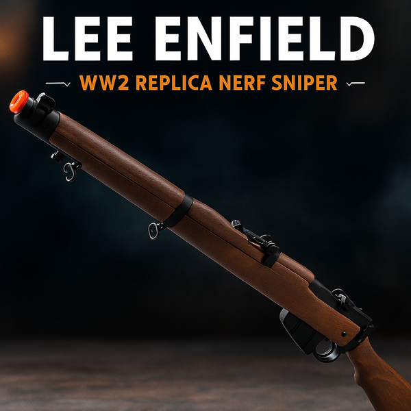 Black Metal Lee Enfield Bolt Action Nerf Sniper