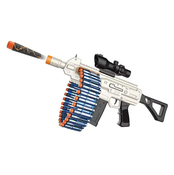 White UMP Battery Guns Nerf Machine Gun
