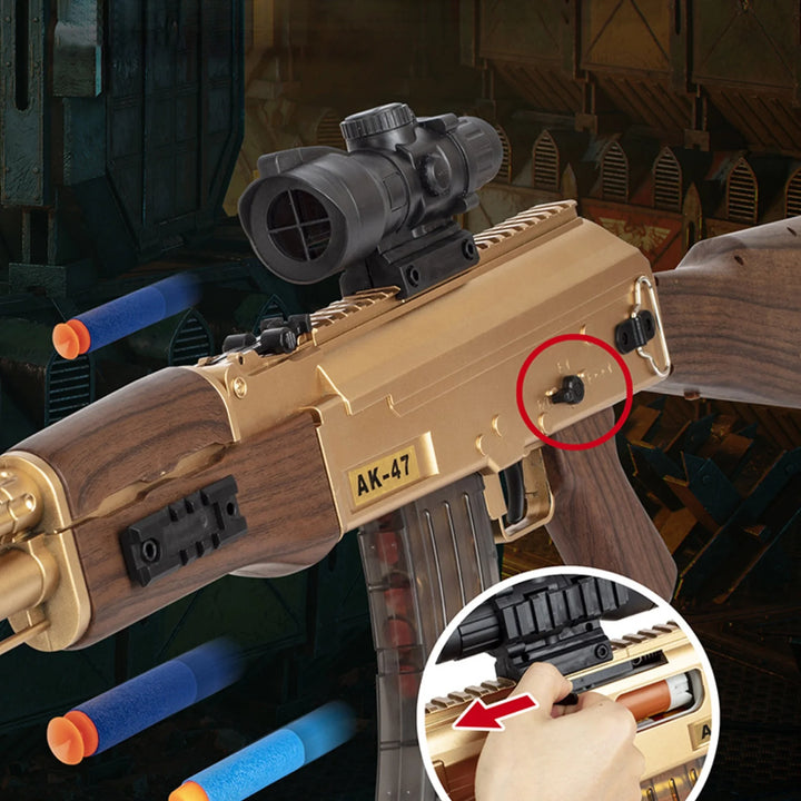Shell Friesian Rng Three Firing Modes Shell Ejecting AK47 Nerf Rifle – rng
