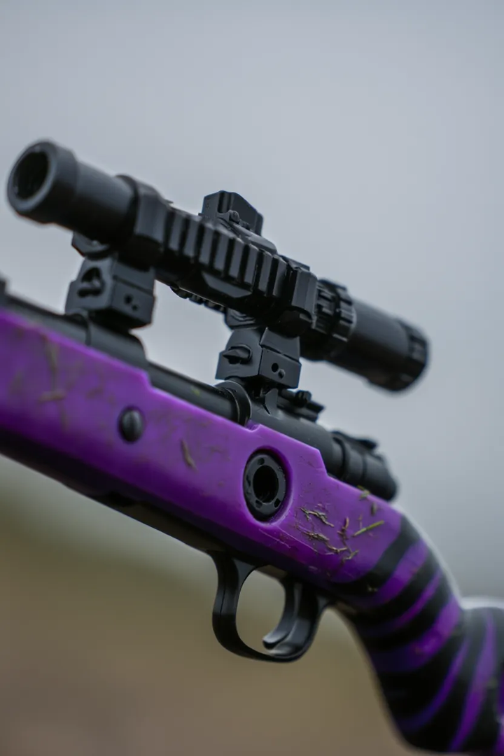 Bolt action mechanism of toy Kar98k showing shell casing ejection.