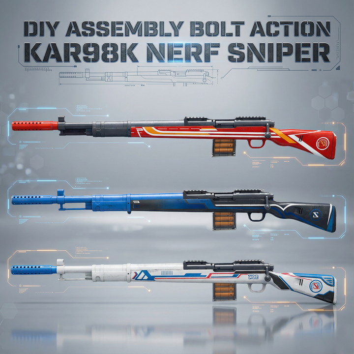 DIY Assembly Bolt Action Kar98k Nerf Sniper