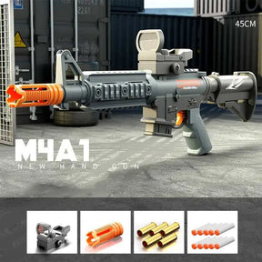 M4A1 Folding Shell Ejecting Gun Nerf Rifle – rng