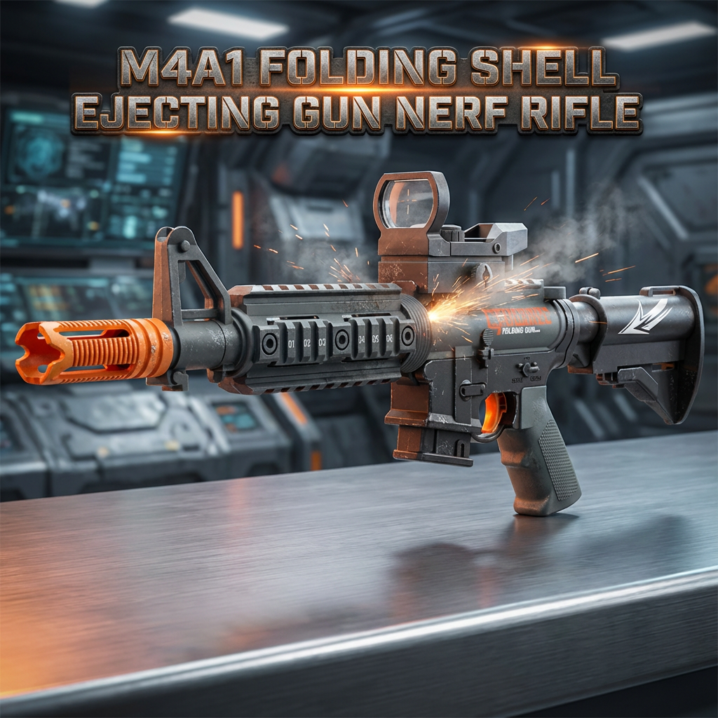 M4A1 Folding Shell Ejecting Gun Nerf Rifle – rng