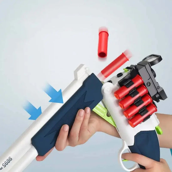 S686 Gun Folding Shell Ejecting Nerf Shotgun – rng