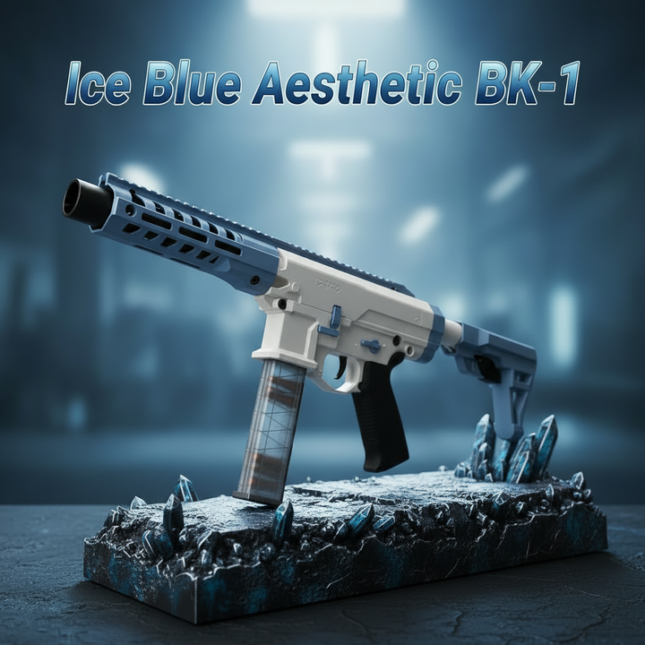 Magical Ice Rifle Limited Ice Nerf Rifle DH BK-1 – White M-LOK Rail + Folding Grip – rng