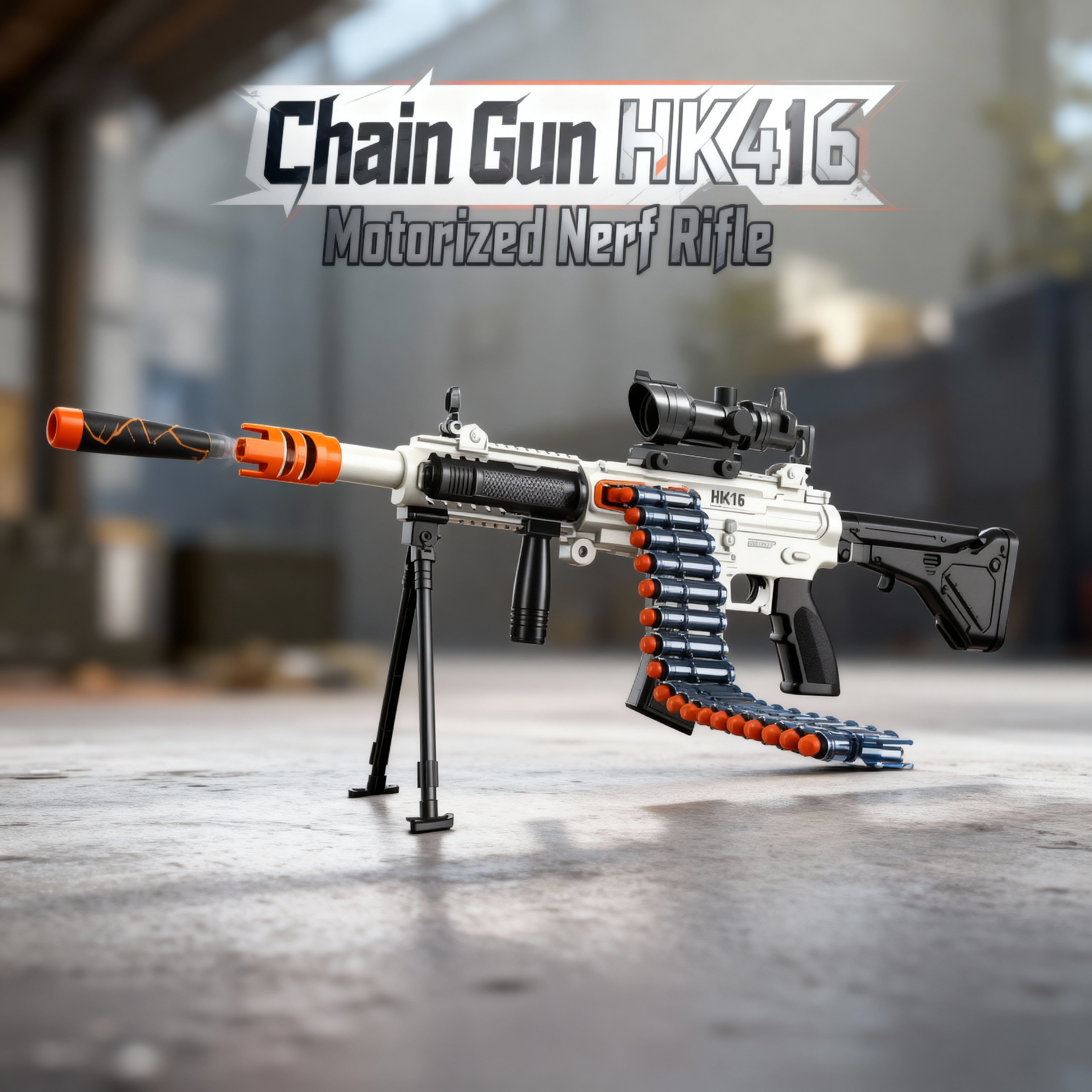 HK416 Motorized Nerf Rifle - Chain Gun Electric Blaster – rng