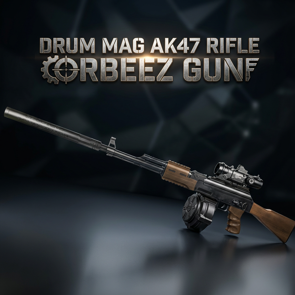 Electric AK47 Gel Blaster | Drum Mag + Laser