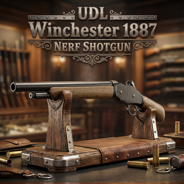 winchester 1887 metal lever action nerf shotgun shell ejecting foam dart blaster
